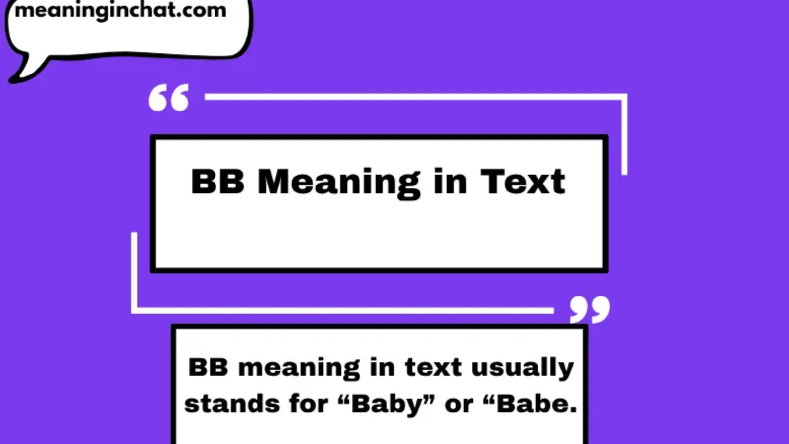 BB Meaning in Text