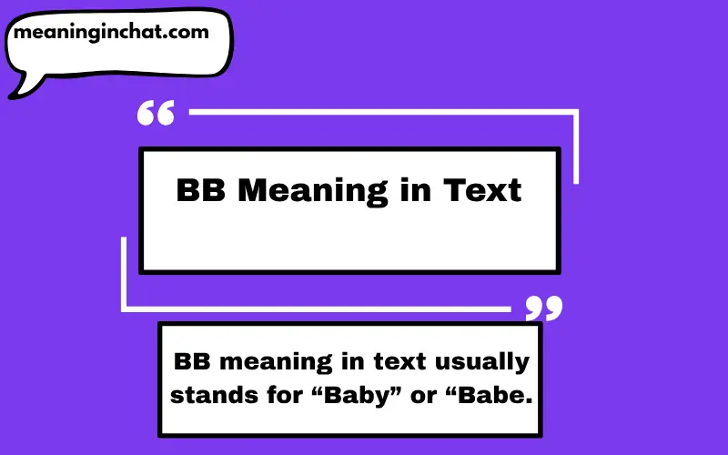 BB Meaning in Text