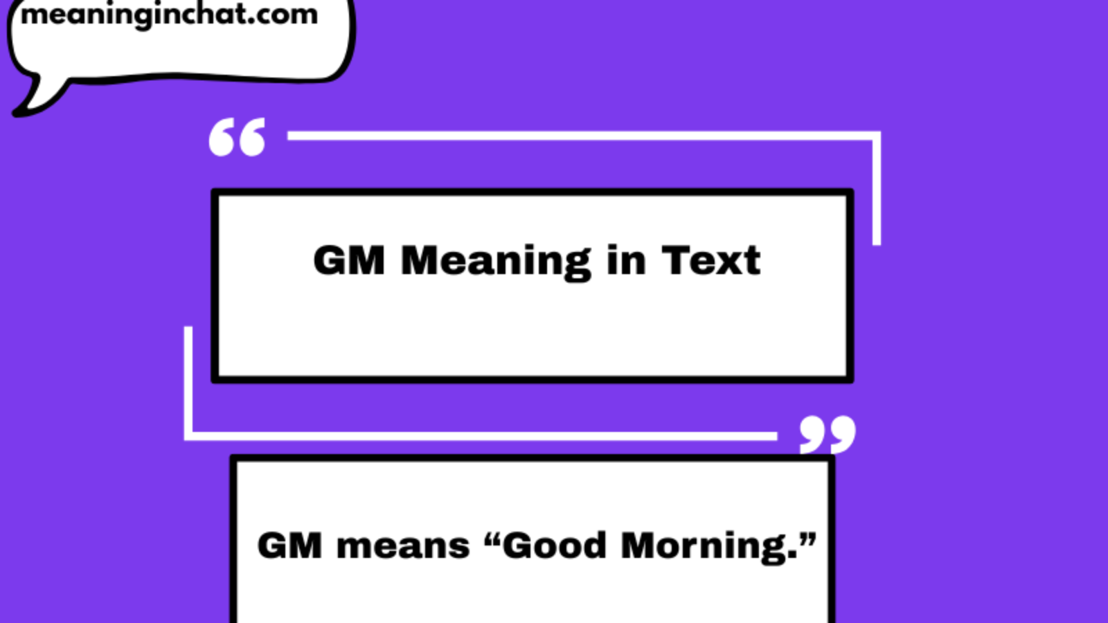 GM Meaning in Text