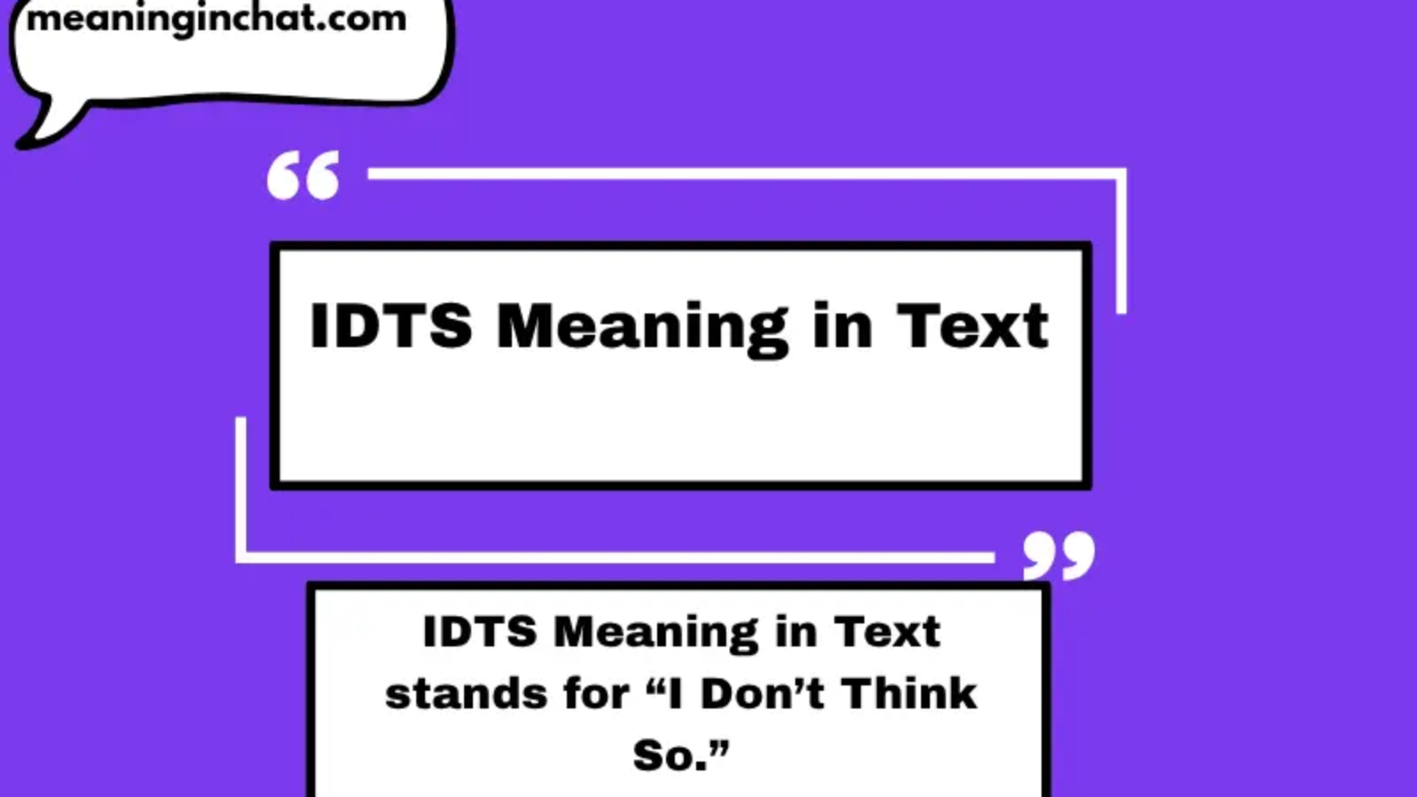 IDTS Meaning in Text