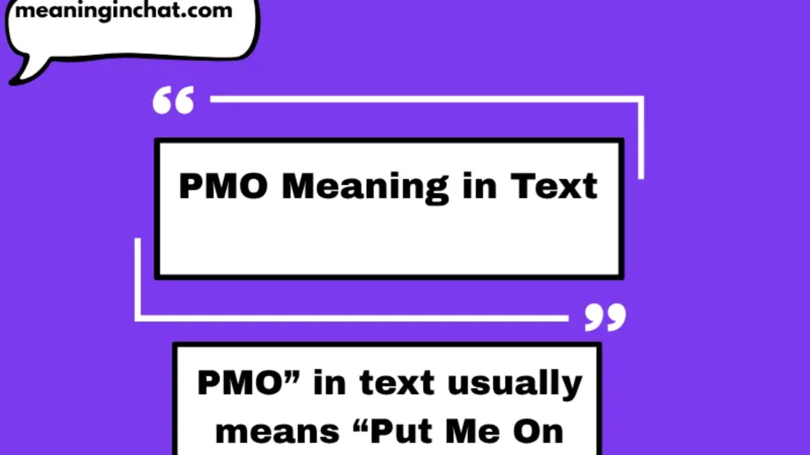 PMO Meaning in Text