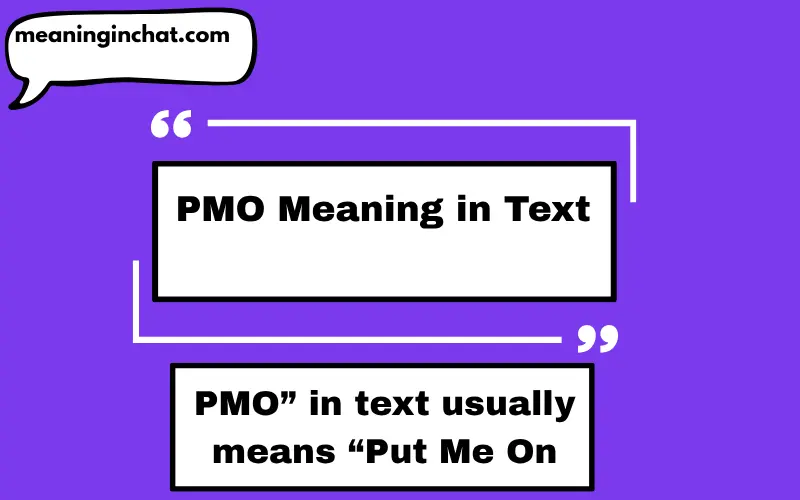 PMO Meaning in Text