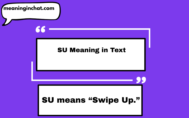 SU Meaning in Text