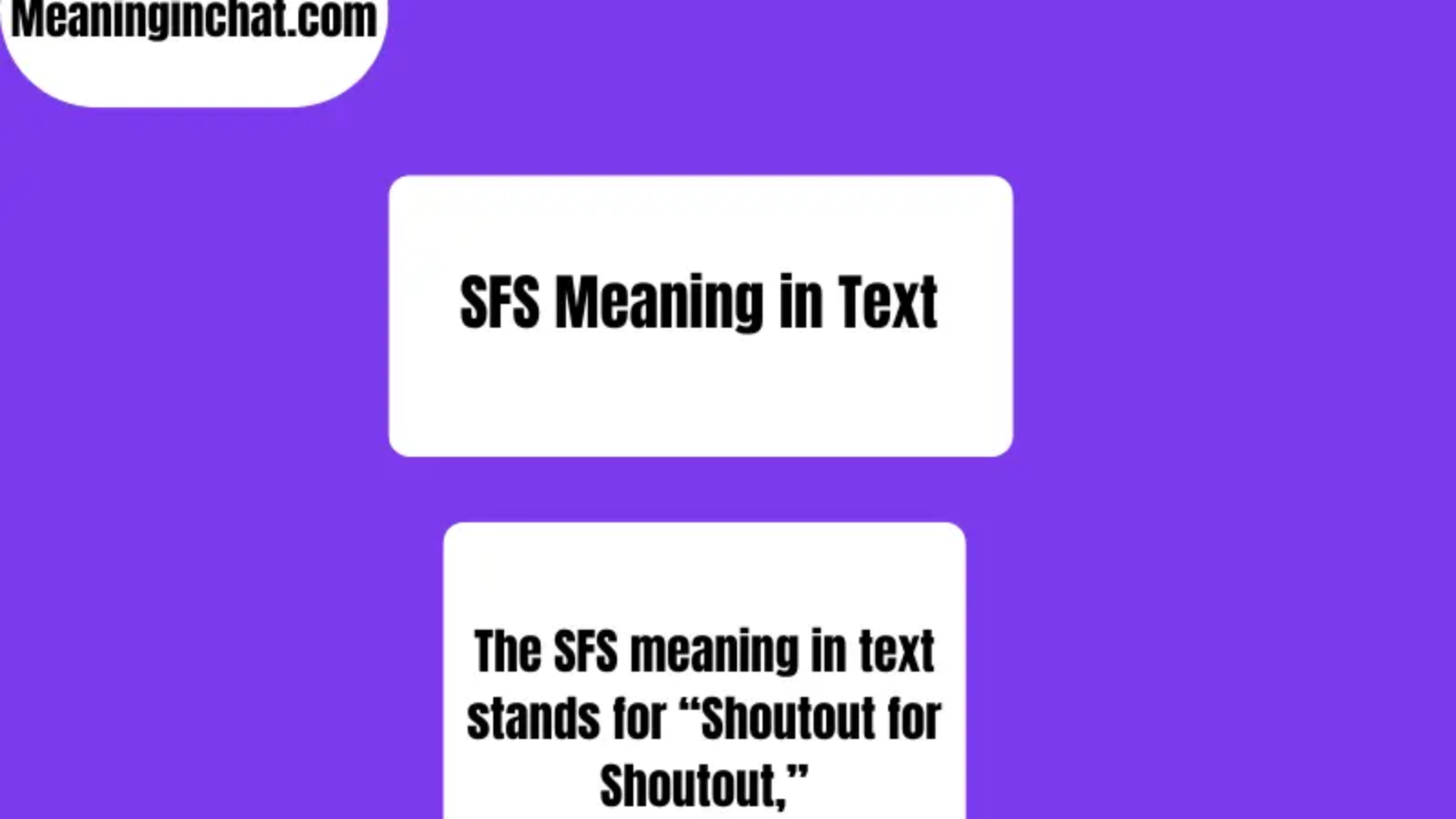 SFS Meaning in Text