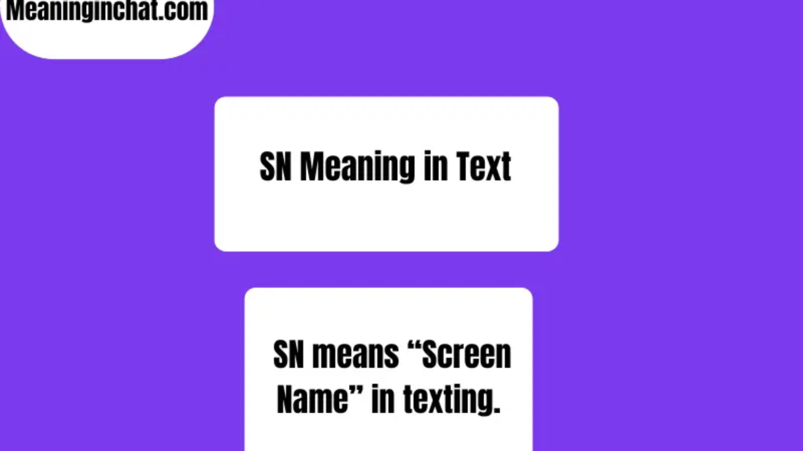 SN Meaning in Text
