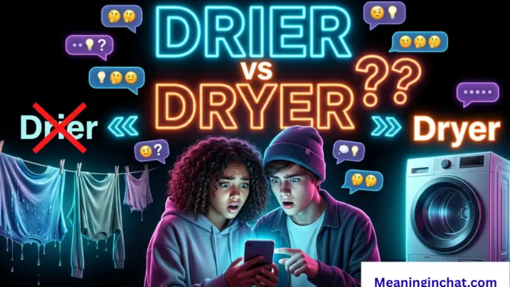 Drier vs Dryer