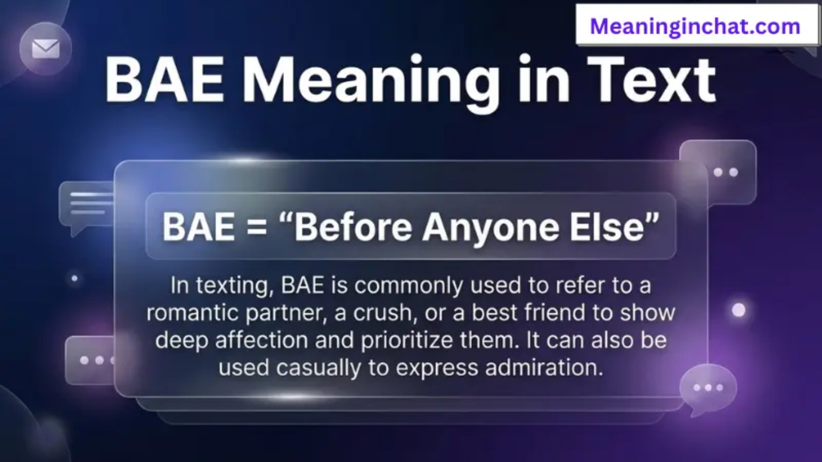 BAE Meaning in Text