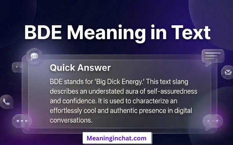 BDE Meaning in text