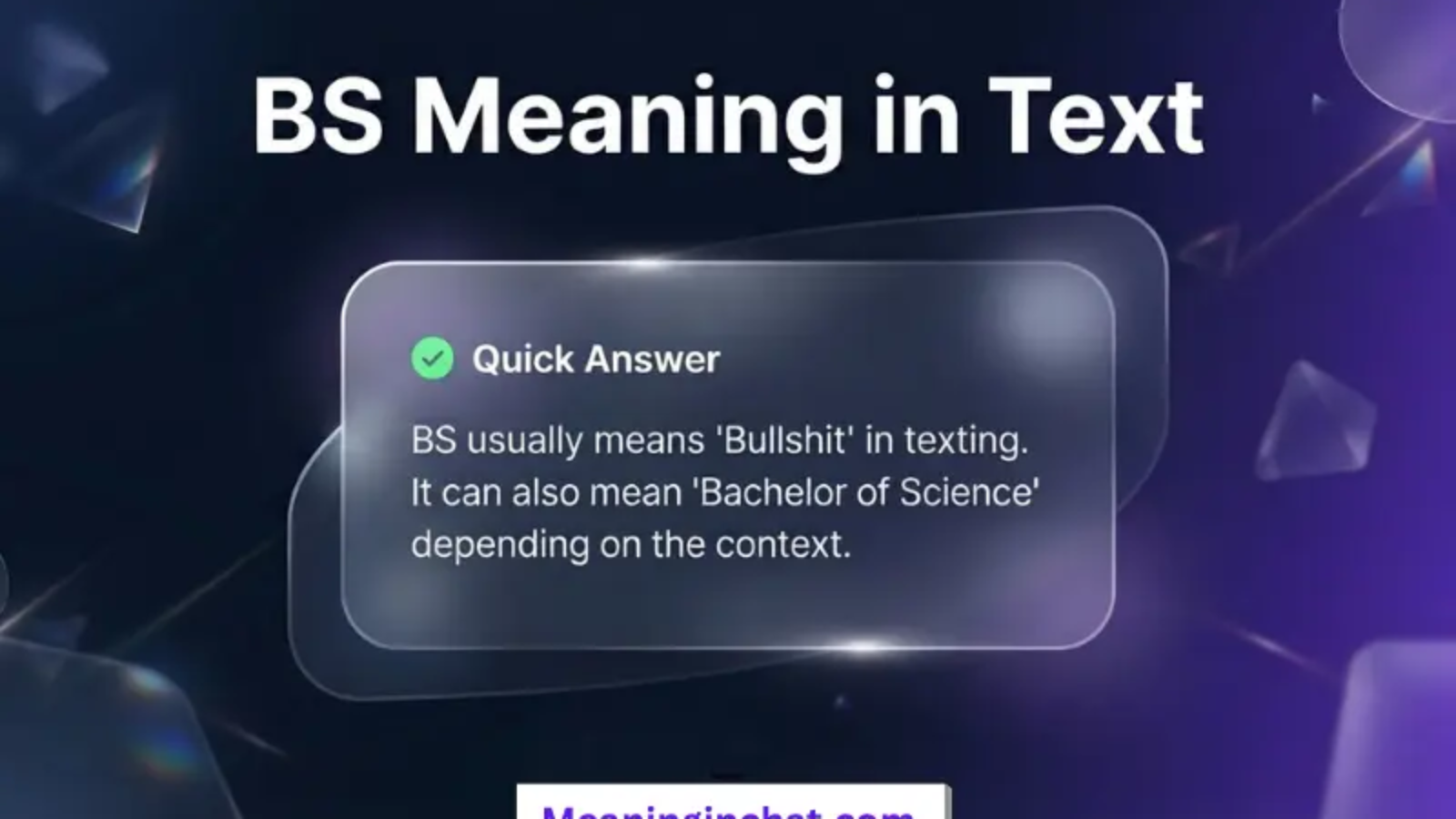 BS Meaning in Text