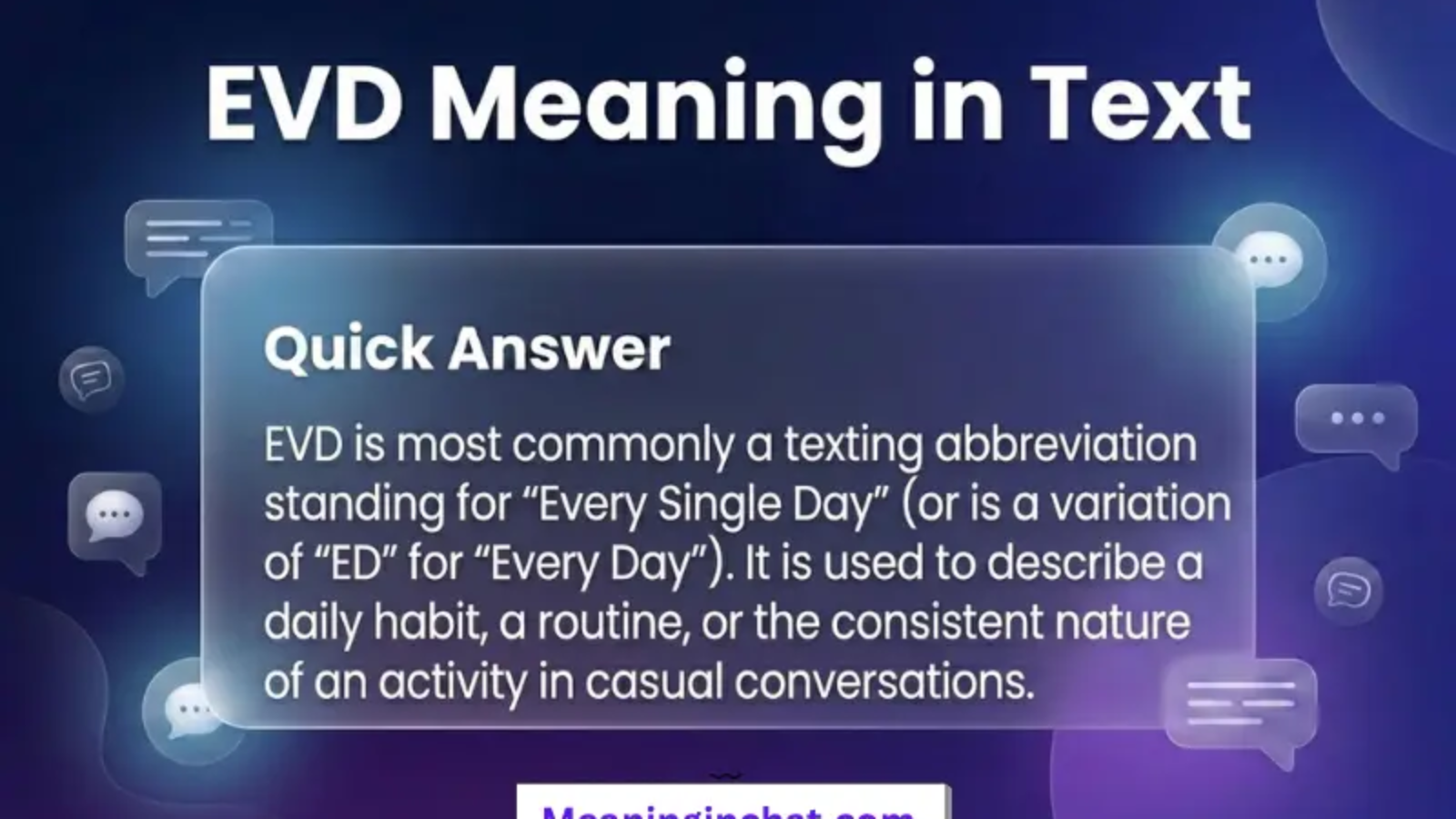 EVD Meaning in Text