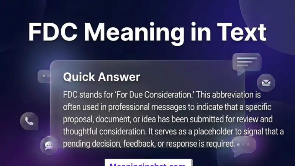 FDC Meaning in Text