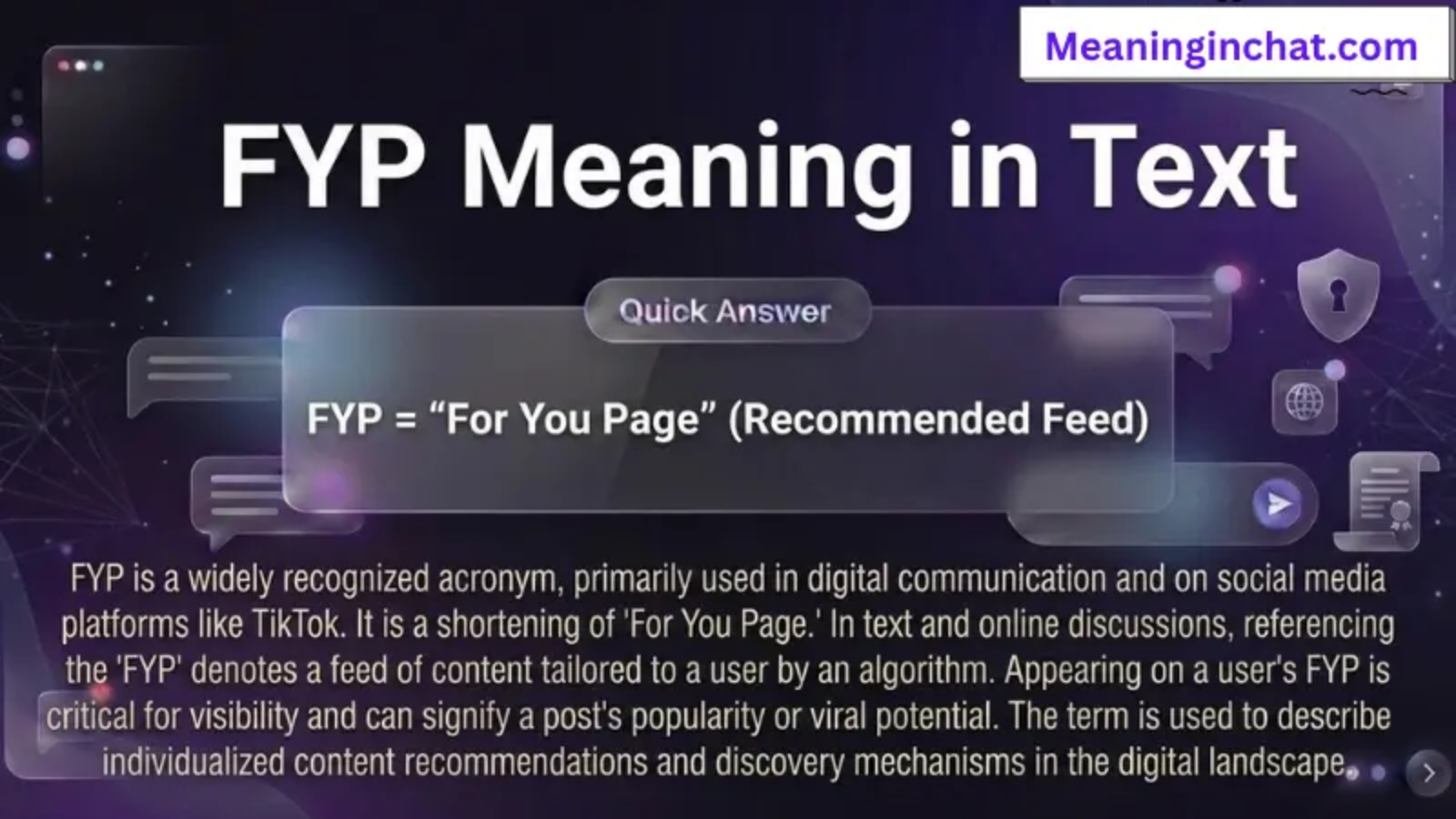 FYP Meaning in Text