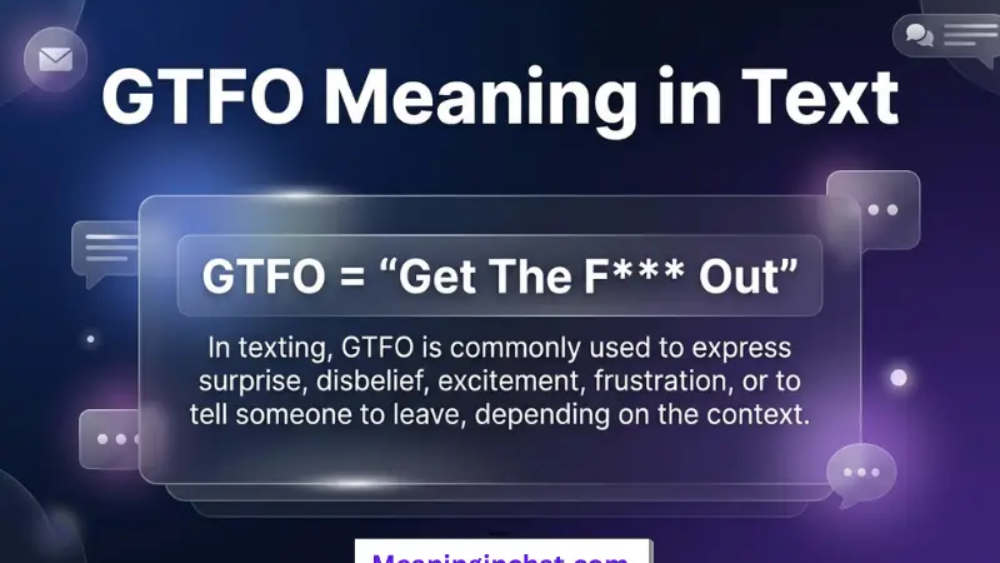 GTFO Meaning in Text