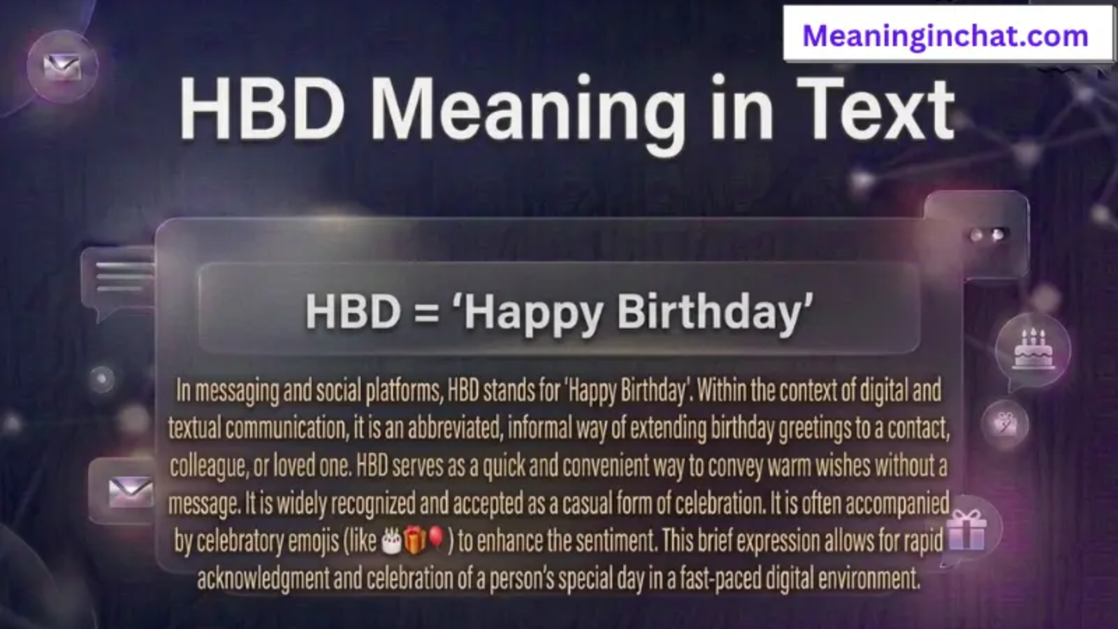 HBD Meaning in Text