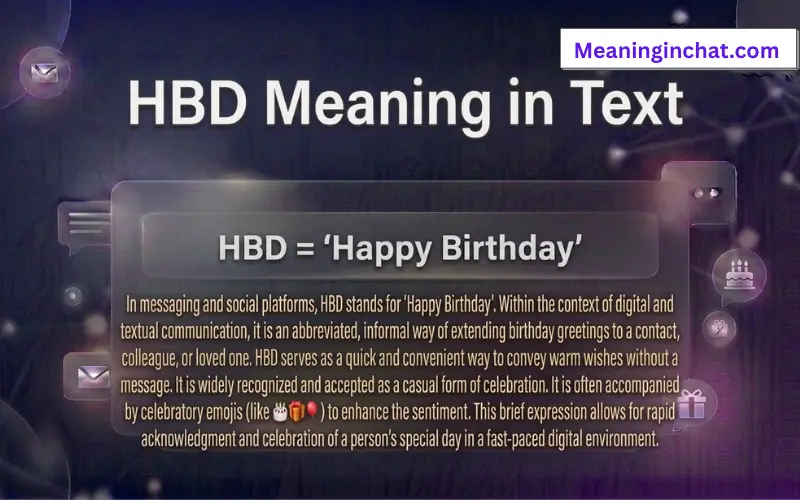 HBD Meaning in Text