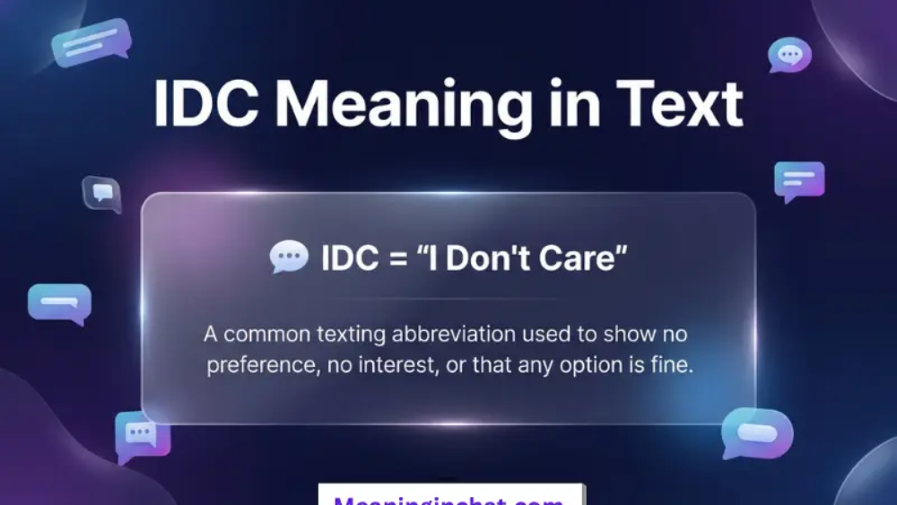 IDC Meaning in Text