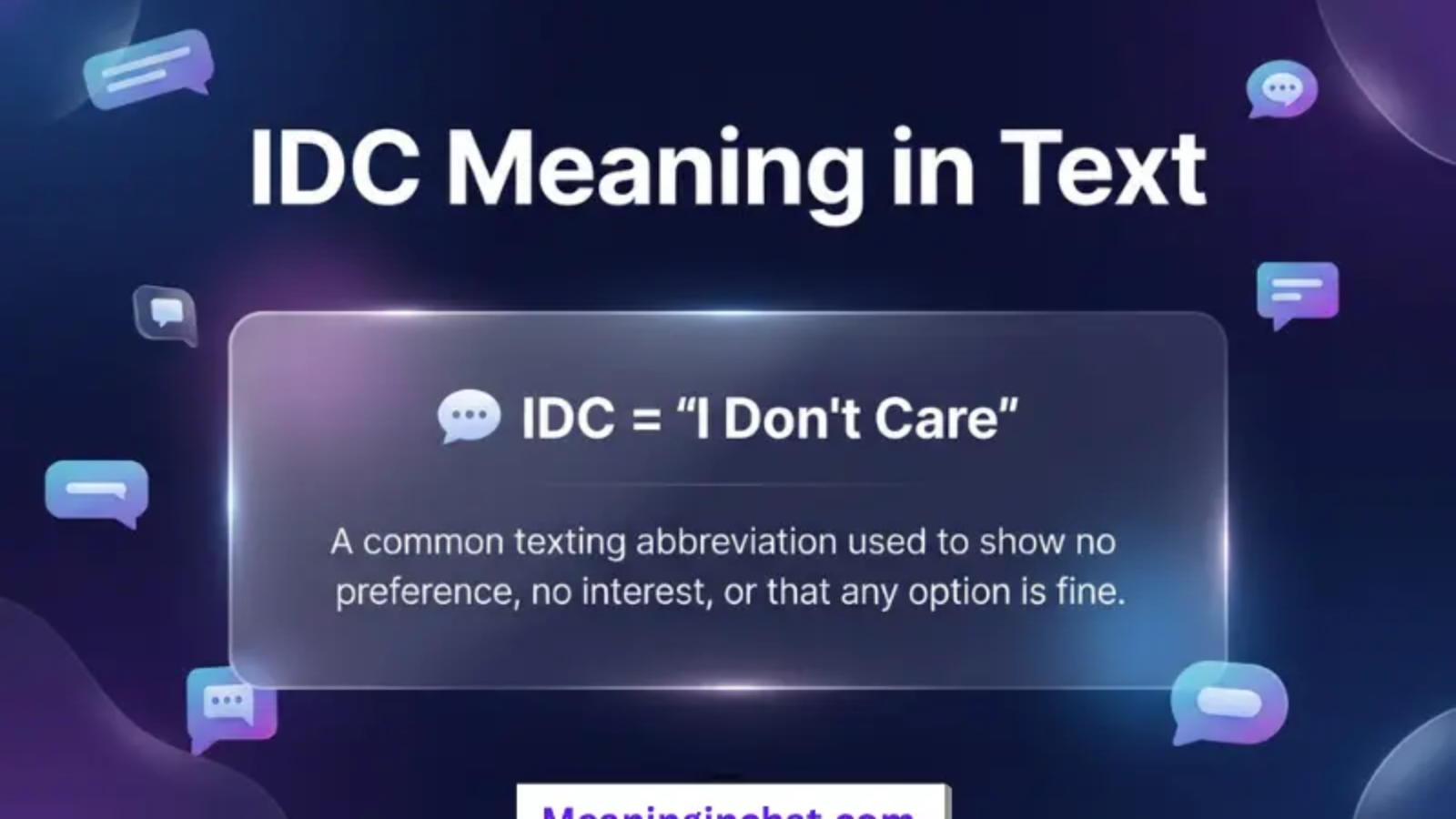 IDC Meaning in Text
