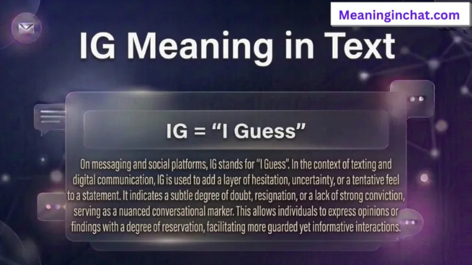 IG Meaning in Text