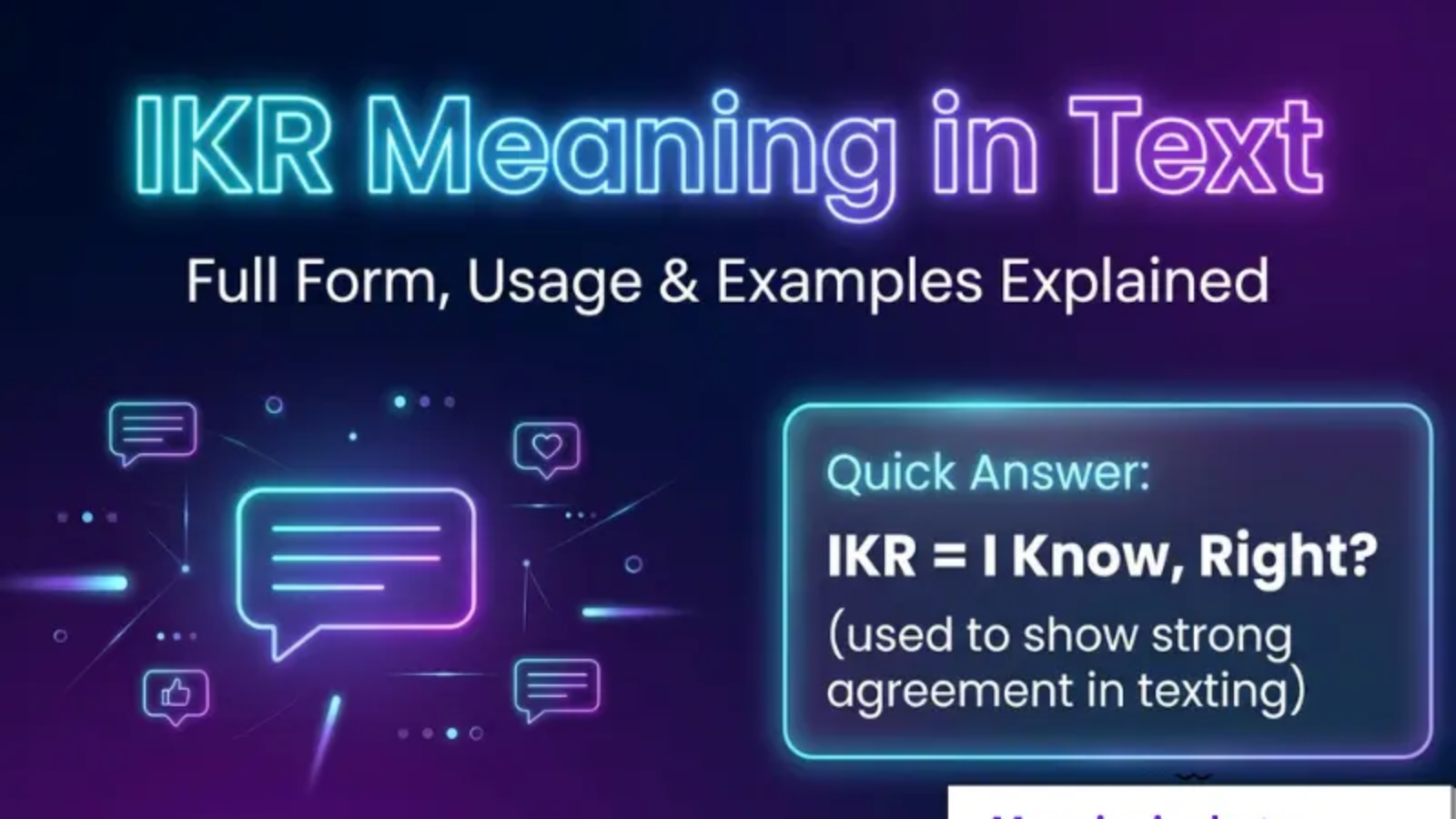 IKR Meaning in Text