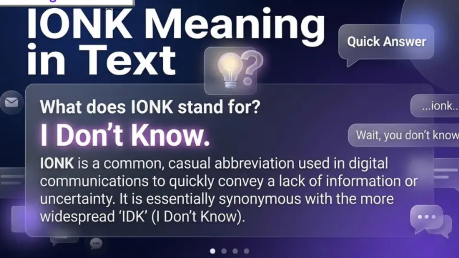 IONK Meaning in Text