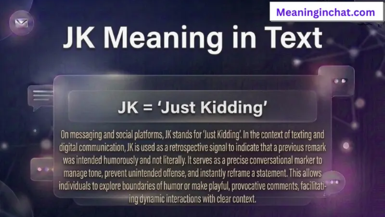 JK Meaning in Text