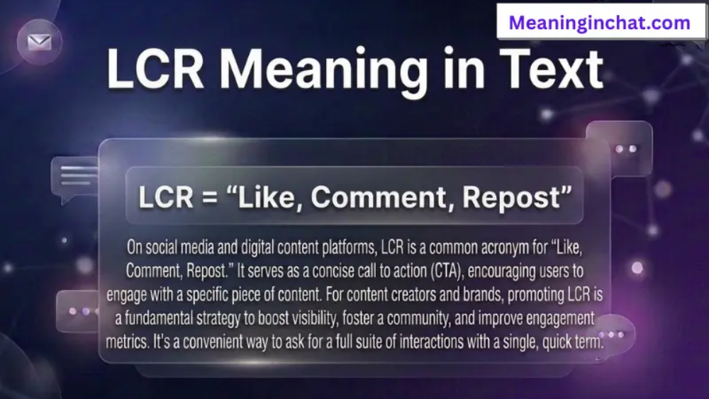 LCR Meaning in Text
