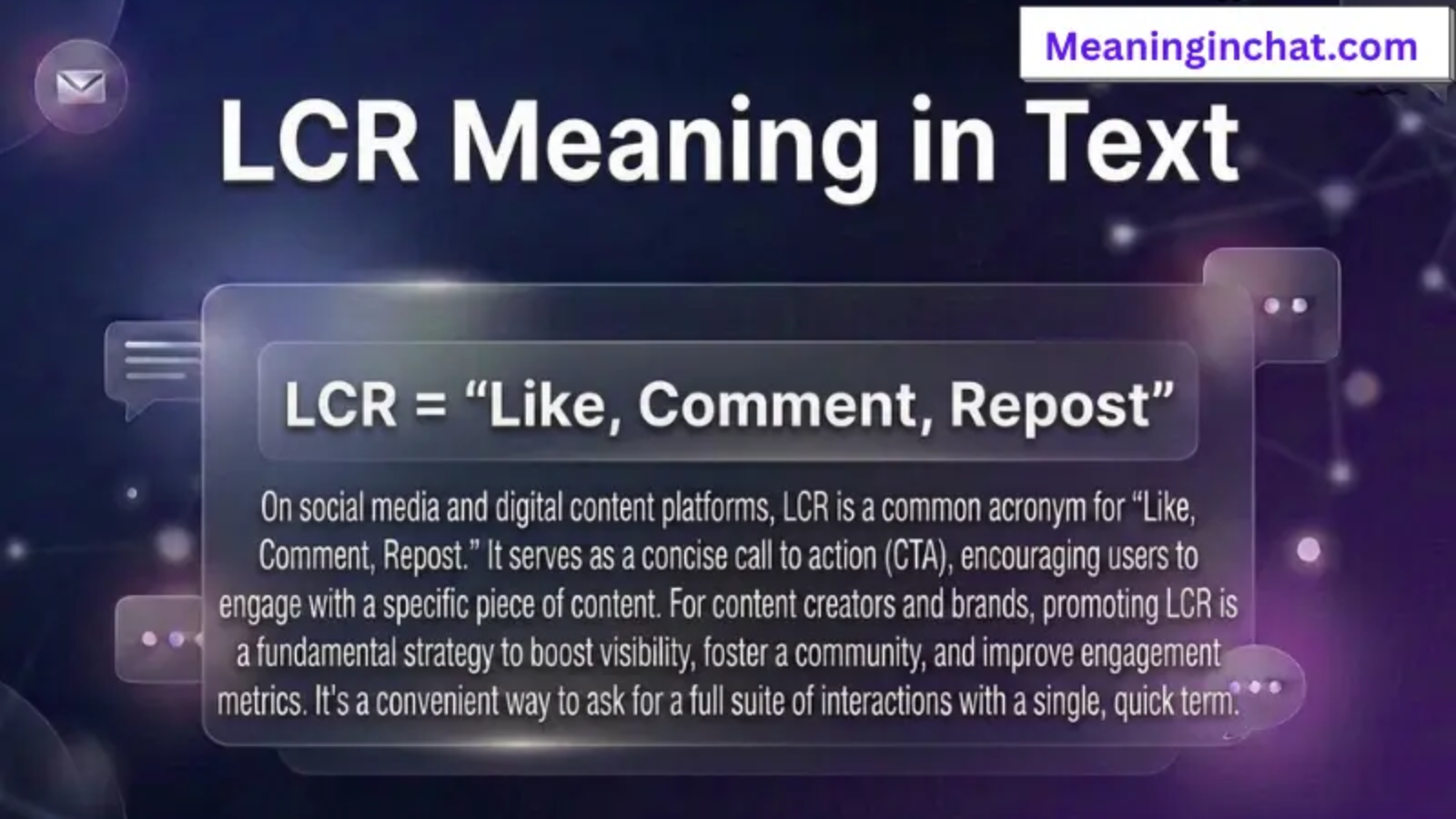 LCR Meaning in Text