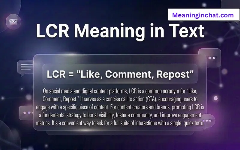 LCR Meaning in Text