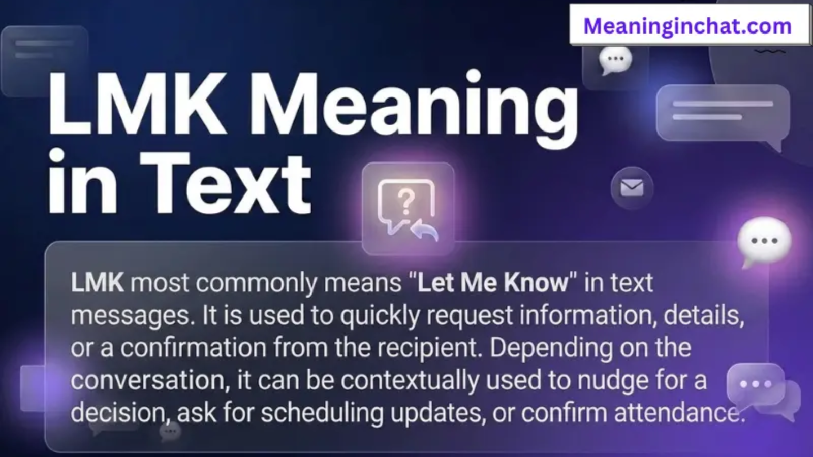 LMK Meaning in Text