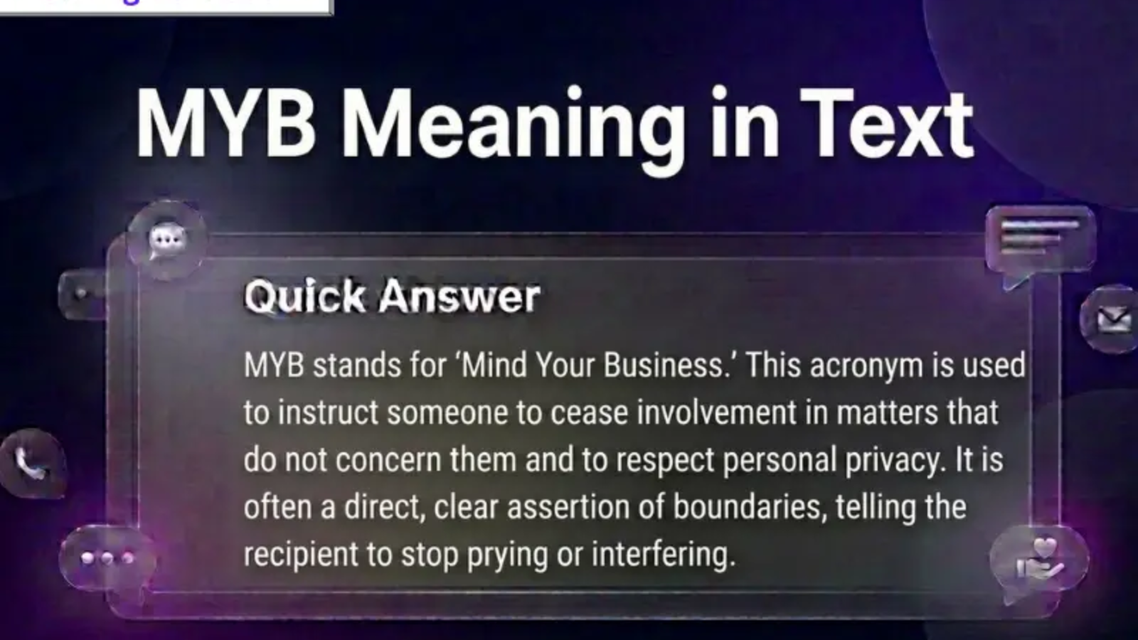 MYB Meaning in Text