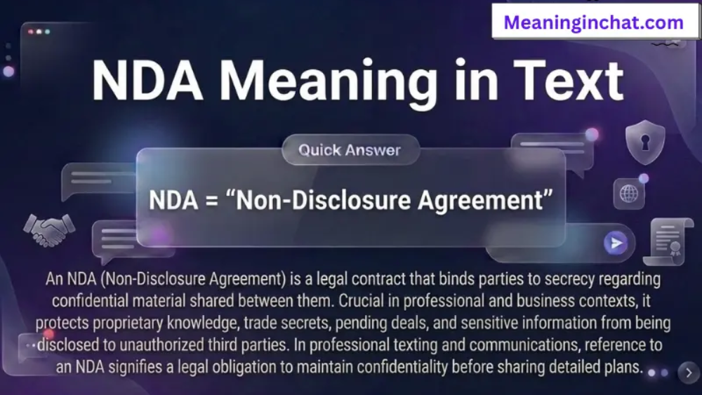 NDA Meaning in Text