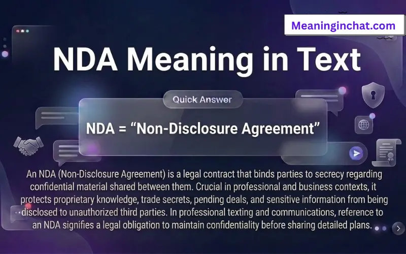NDA Meaning in Text