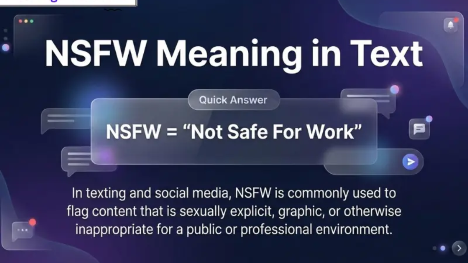 NSFW Meaning in Text