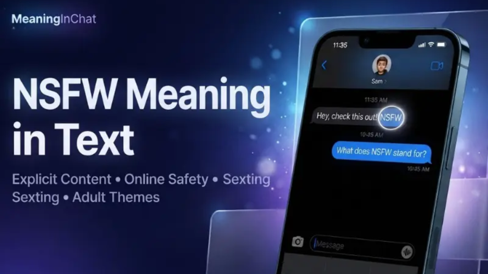 NSFW Meaning in Text
