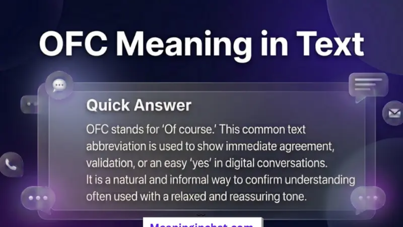 OFC Meaning in text