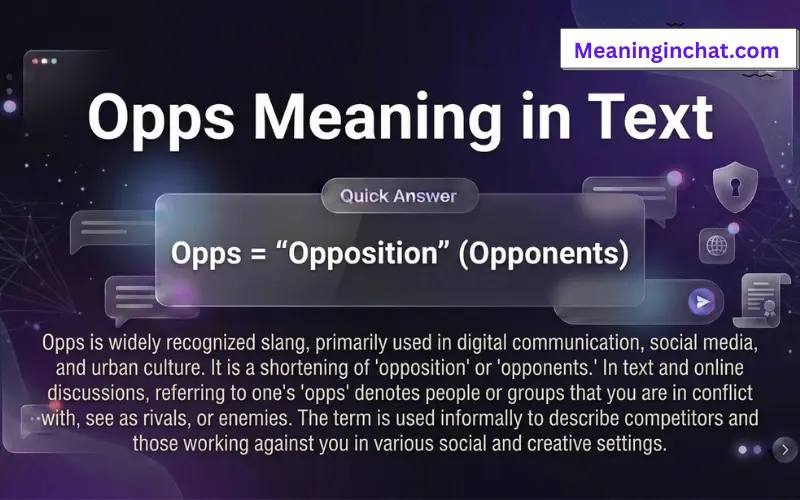 Opps Meaning in Text