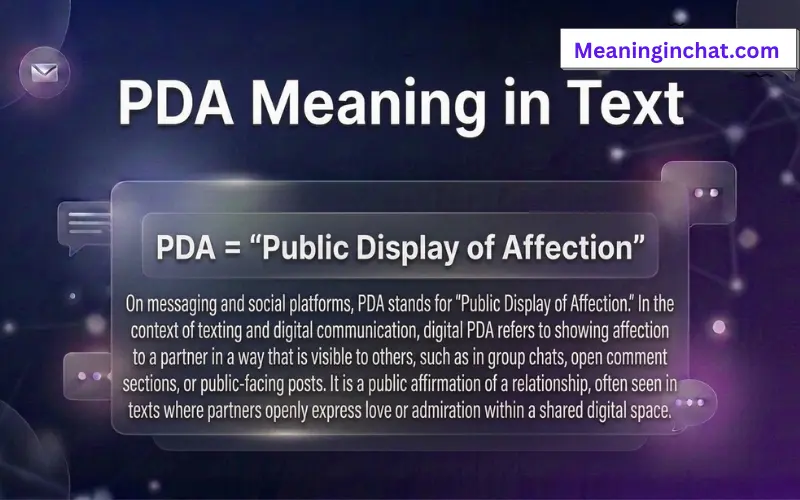 PDA Meaning in Text