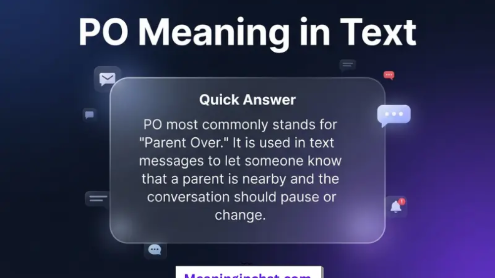 PO Meaning in Text
