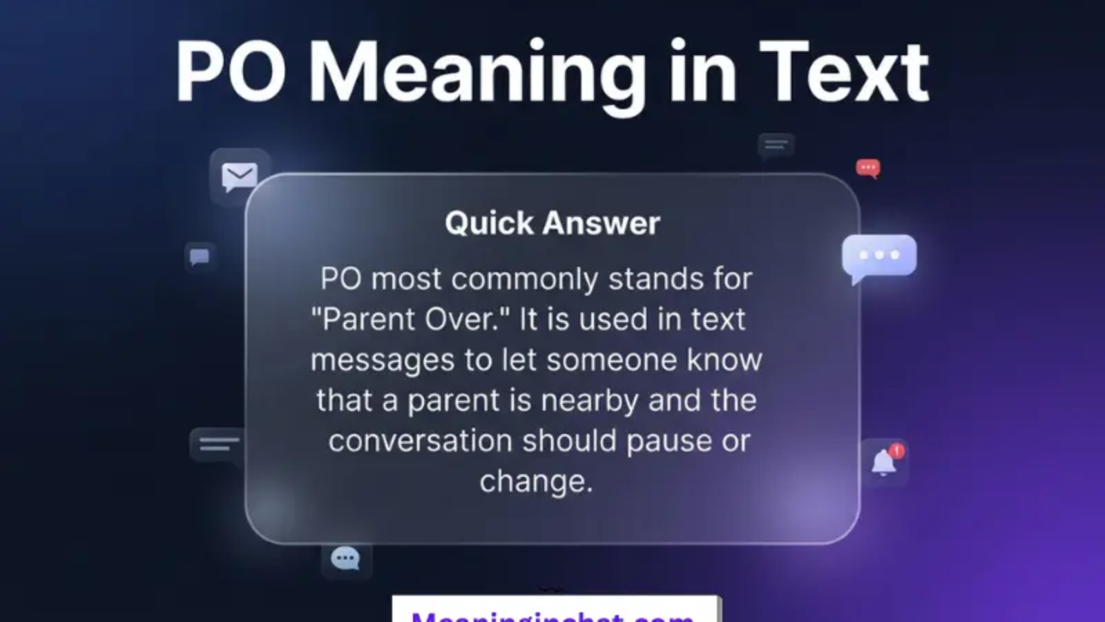 PO Meaning in Text