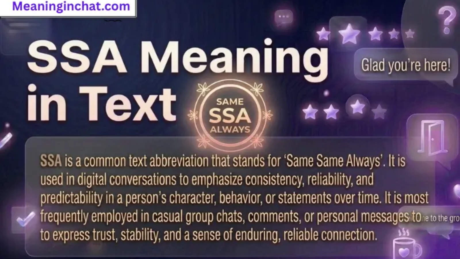 SSA Meaning in Text