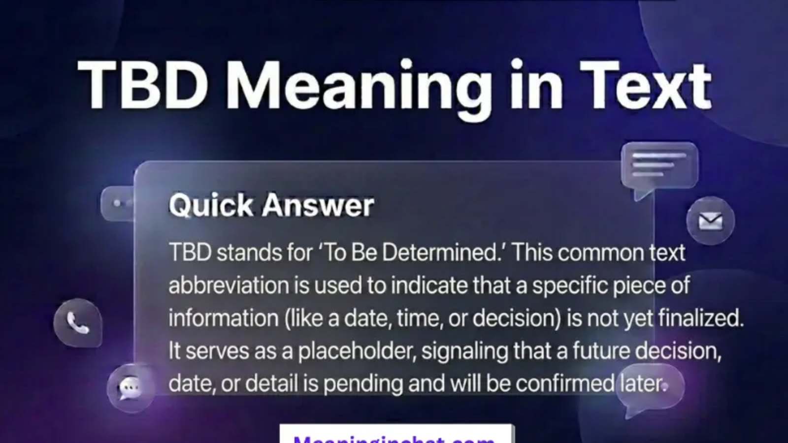 TBD Meaning in Text