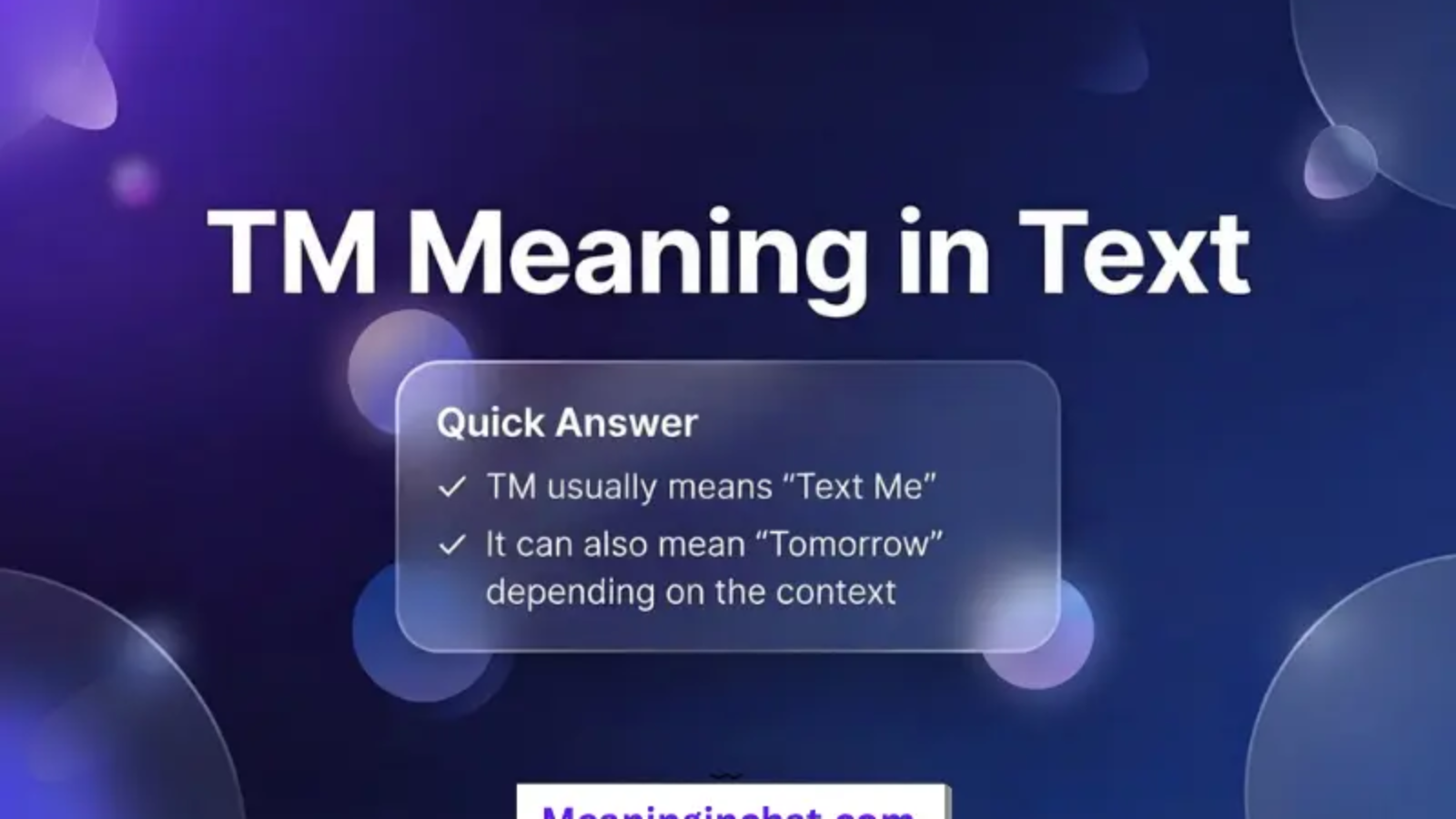 TM Meaning in Text