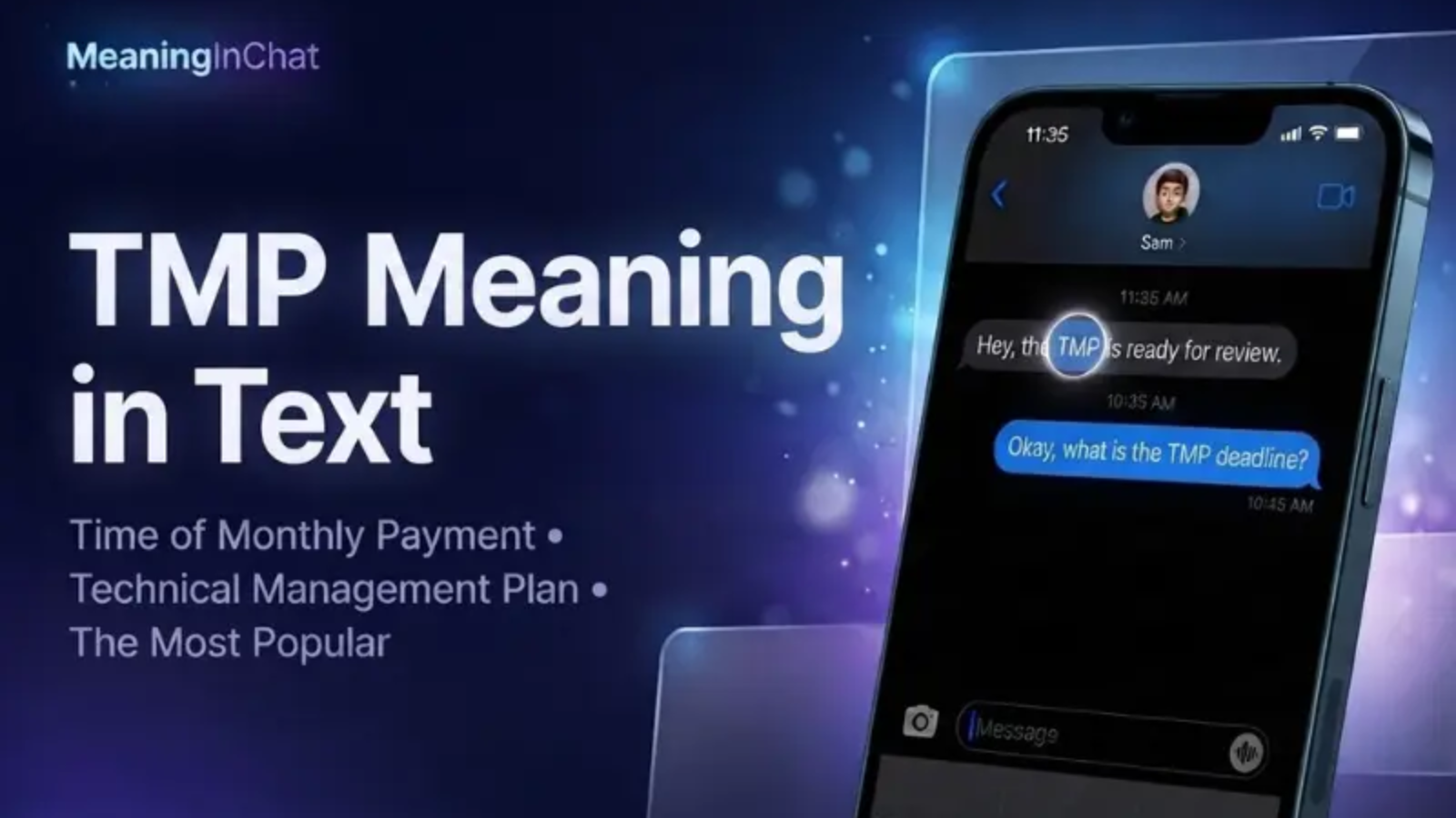 TMP Meaning in Text