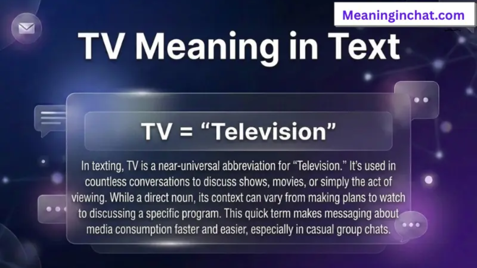 TV Meaning in Text