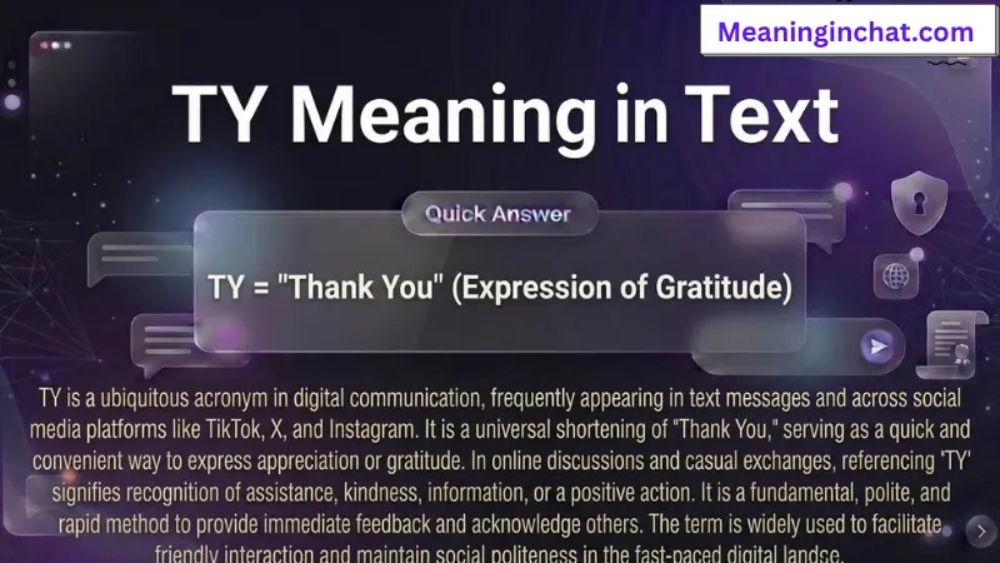 TY Meaning in Text