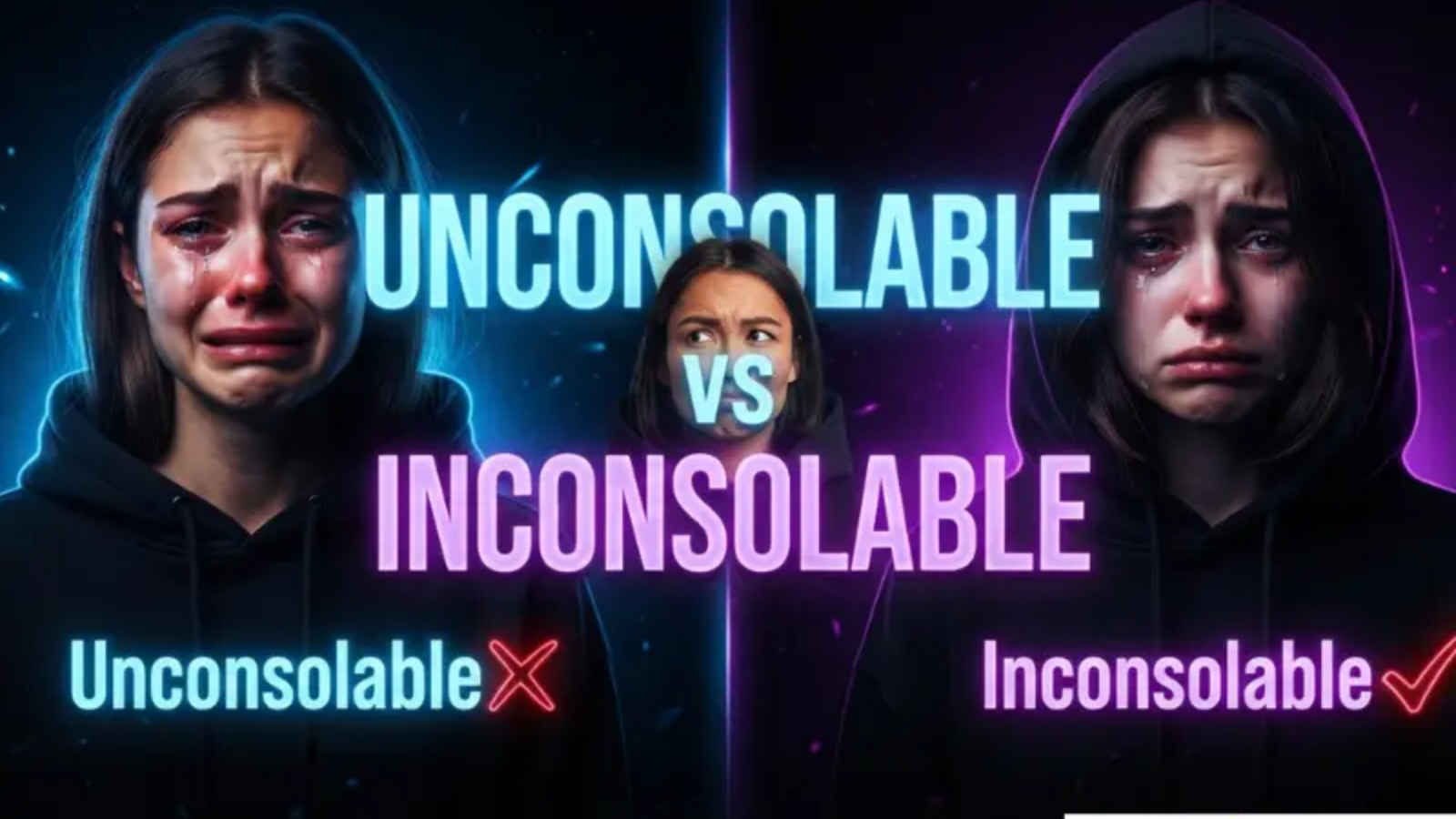 Unconsolable vs Inconsolable