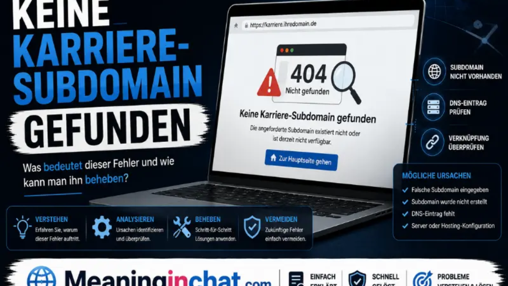 Keine Karriere-Subdomain Gefunden