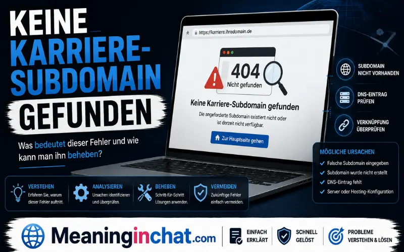 Keine Karriere-Subdomain Gefunden