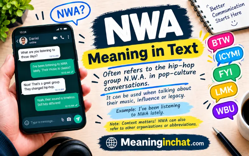 NWA Meaning in Text